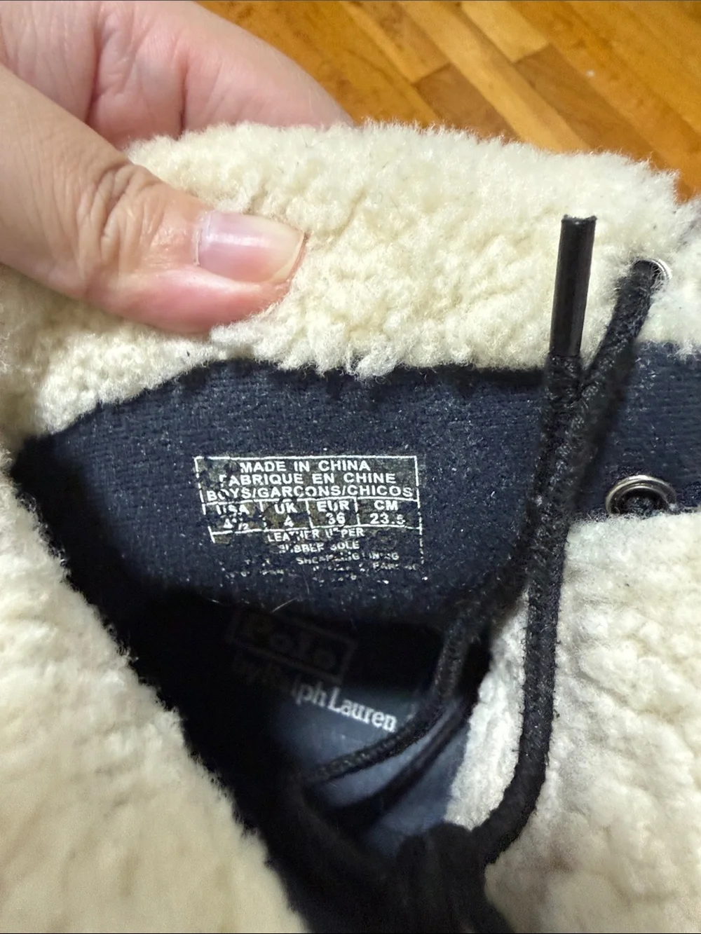 Polo Ralph Lauren black leather
